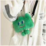 Plush Messenger Bag Women Expression Shoulder Messenger Hanging Neck Bag