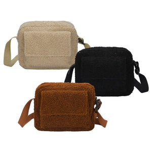 Plush Shoulder Bag for Work