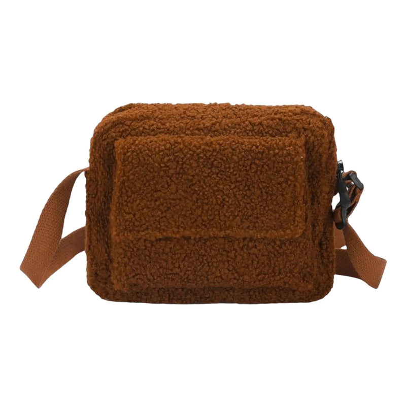 Plush Shoulder Bag for Work