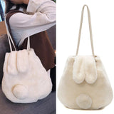 Cartoon Rabbit Ear Tail Crossbody Bag Women Shoulder Bag