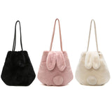 Cartoon Rabbit Ear Tail Crossbody Bag Women Shoulder Bag