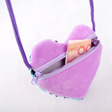 Plush Heart Coin Purse Wallet for Kids