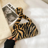 Plush Retro Underarm Bag Shoulder Bag Small Wallet