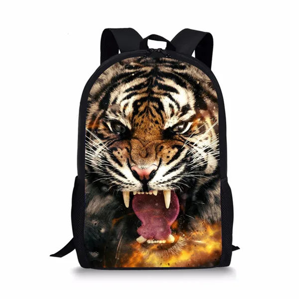 3D Husky Wolf School Bag for Teenager Boys Girls