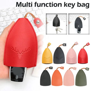 Elk Cartoon Key Wallet Holder Case - Creative Keychain Pouch
