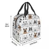 French Bulldog Puppy Lunch Bag Insulated Thermal Cooler for School Work Picnic