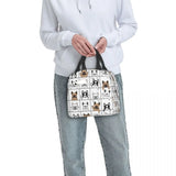 French Bulldog Puppy Lunch Bag Insulated Thermal Cooler for School Work Picnic