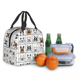 French Bulldog Puppy Lunch Bag Insulated Thermal Cooler for School Work Picnic