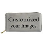 Dino Print Zipper Purse for Women - Leather Passport Cover