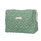 Quilted Cosmetic Bag Floral Makeup Organizer Zipper Beauty Case Women Travel