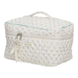 Quilting Cotton Makeup Bag Zipper Cosmetic Organizer Box Shape