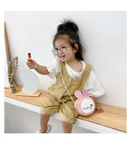 Rabbit Girls Crossbody Bag Children Coin Purse Princess Shoulder Bag