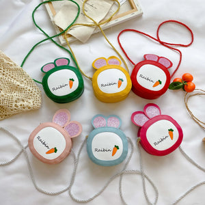 Rabbit Girls Crossbody Bag Children Coin Purse Princess Shoulder Bag