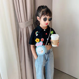 Rabbit Girls Crossbody Bag Children Coin Purse Princess Shoulder Bag