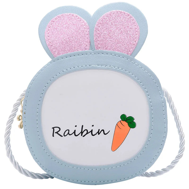 Rabbit Girls Crossbody Bag Children Coin Purse Princess Shoulder Bag