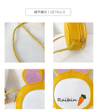 Rabbit Girls Crossbody Bag Children Coin Purse Princess Shoulder Bag