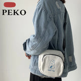 Rabbit Canvas Crossbody Bag for Women Girls