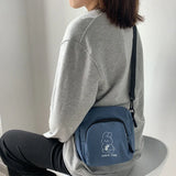 Rabbit Canvas Crossbody Bag for Women Girls