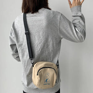 Rabbit Canvas Small Crossbody Bag Vintage Phone Purse