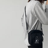 Rabbit Canvas Crossbody Bag Women Small Casual Student Girls Messenger Bags