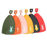 Rabbit Cat Key Bag PU Leather Car Key Holder Case Keychain Pouch