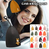 Rabbit Cats Unisex PU Leather Key Wallets Housekeepers Car Key Holder Case