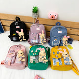 Rabbit Girls School Bag Canvas Kids Backpack