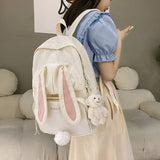 Rabbit Ear Backpack Teen Girls School Bag Nylon Casual Travel Bag