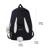 Rabbit Ear Backpack Teen Girls School Bag Nylon Casual Travel Bag