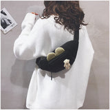 Canvas Rabbit Waist Pack Crossbody Chest Bag