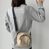 Rabbit Women Small Crossbody Bag Casual Canvas Messenger Bag