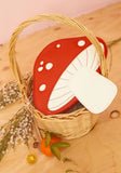 Red Mushroom Shoulder Bag Girl's Handbag Crossbody Chain Bag Purse Women Clutch