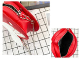 Red Mushroom Shoulder Bag Girl's Handbag Crossbody Chain Bag Purse Women Clutch