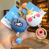 Cute Cartoon Anime Keychain - Retractable Animal Key Chain