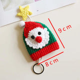 Santa Claus Key Bag Hand Knitted Key Wallet Christmas Gift