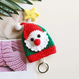 Santa Claus Key Bag Hand Knitted Key Wallet Christmas Gift