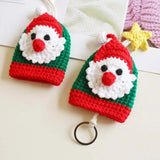 Santa Claus Key Bag Hand Knitted Key Wallet Christmas Gift