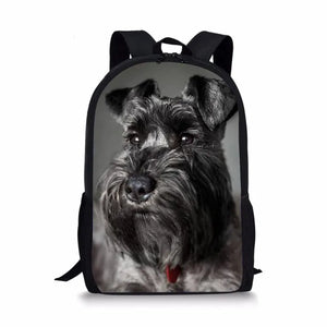 Schnauzer Dog 3D Print Bookbag Children Schoolbags For Girls Boys Backpack