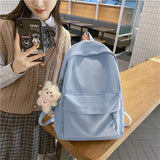 Nylon School Backpack Purse for Girls Women Travel Rucksack Satchel