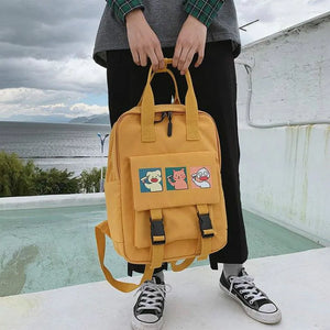 Waterproof School Backpack for Teenage Girls Cartoon Daily Travel