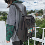 Waterproof School Backpack for Teenage Girls Cartoon Daily Travel