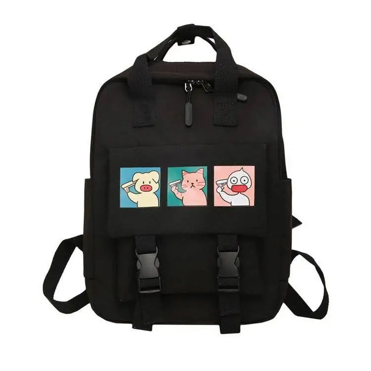 Waterproof School Backpack for Teenage Girls Cartoon Daily Travel