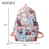 Girls Cartoon Animal Print School Bag College Student Travel Daypack