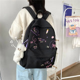 Harajuku Women's Backpack Waterproof Large Capacity Travel Bag
