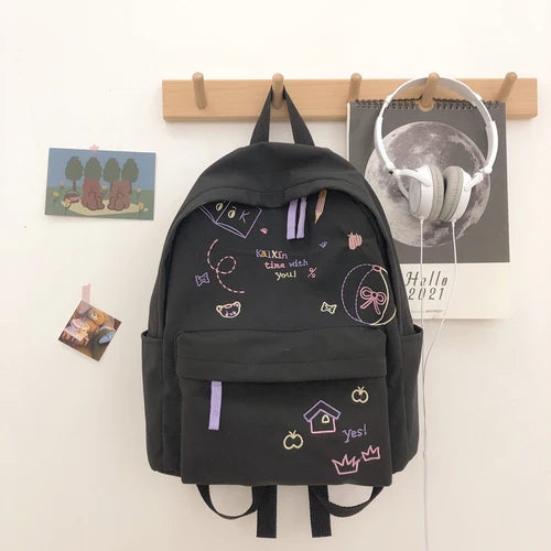 Harajuku Women's Backpack Waterproof Large Capacity Travel Bag