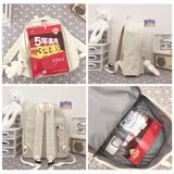 Harajuku Women's Backpack Waterproof Large Capacity Travel Bag