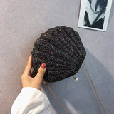 Sequins Small Shell Bag Shoulder Handbags Phone Money Pouch Chain Crossbody