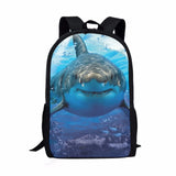 Shark 3D Print Kids School Bag Backpack for Boys Girls