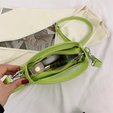 Striped PU Leather Crossbody Bag for Women