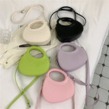 Striped PU Leather Crossbody Bag for Women
